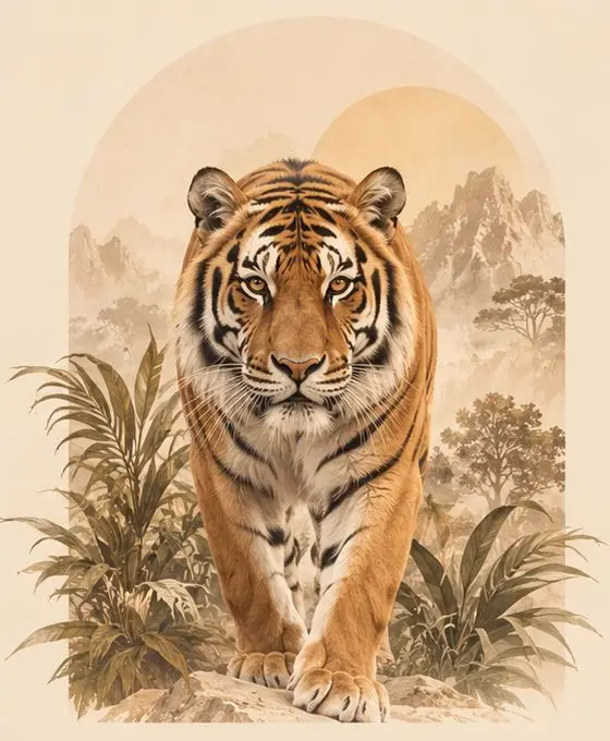 Tiger in Waldlandschaft
